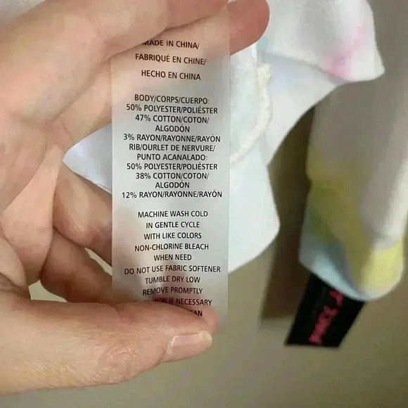 Betsey Johnson Angled Tie Dye Sweatshirt White - Picture 4 of 10